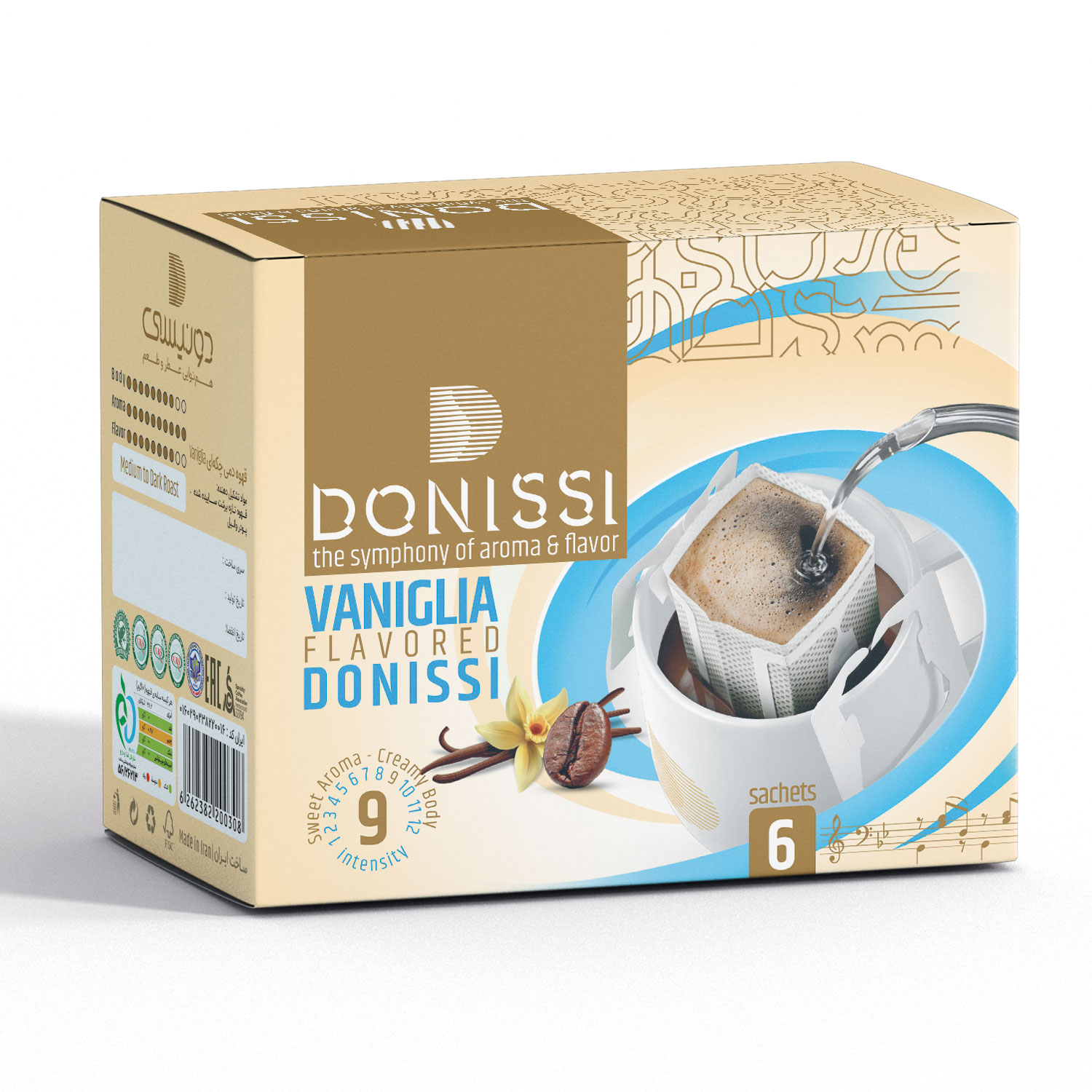 دریپ بگ وانیلی دونیسی بسته 6 عددی