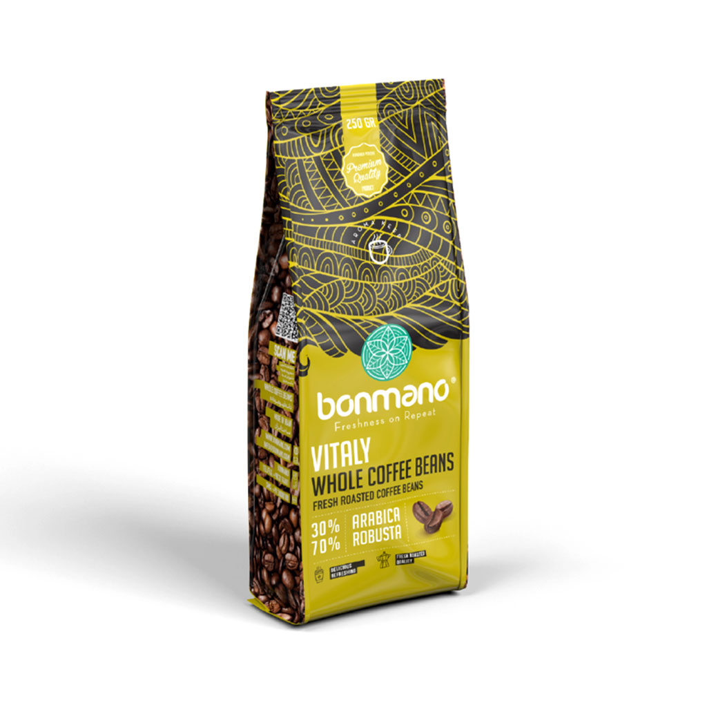 دانه قهوه اسپرسو ویتالی بن مانو 250 گرمی