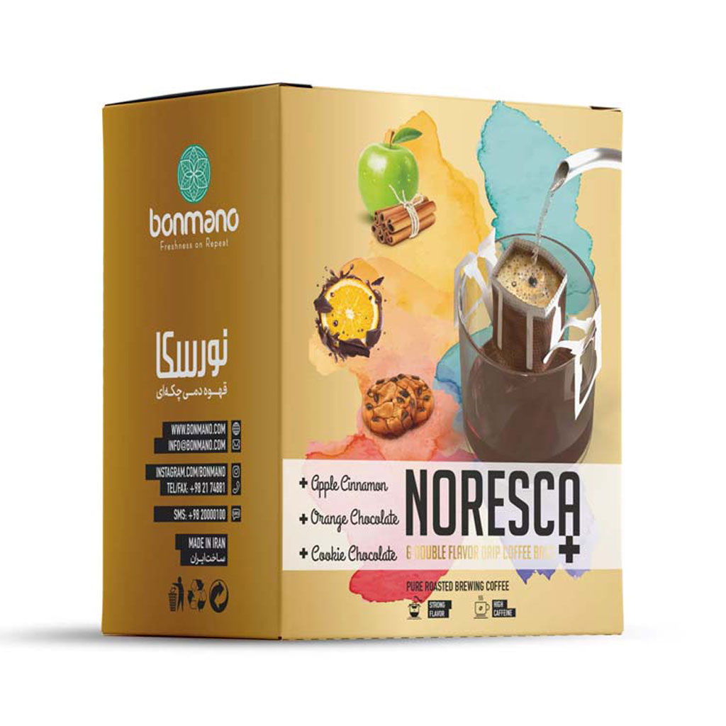 قهوه دمی نورسکا طعم دار ترکیبی بن مانو