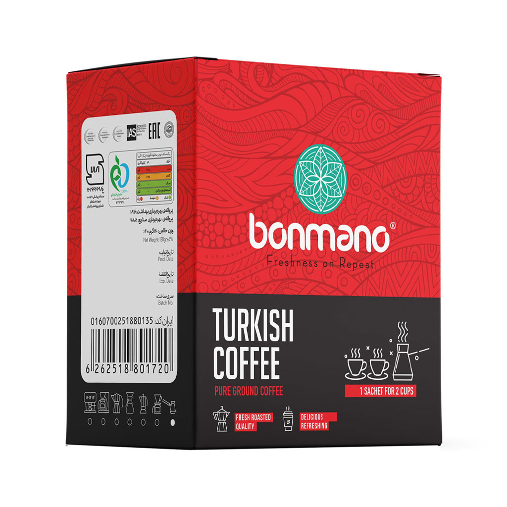 پودر قهوه ترک ساشه‌ای بن مانو